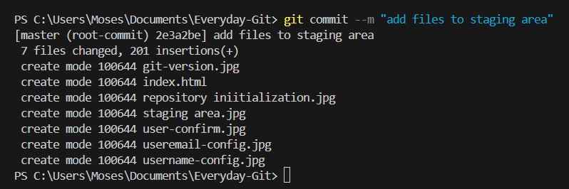 commit command
